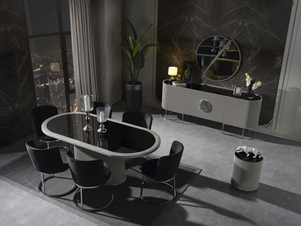 Gucci Grey Luxury Yemek Odası - Görsel 3