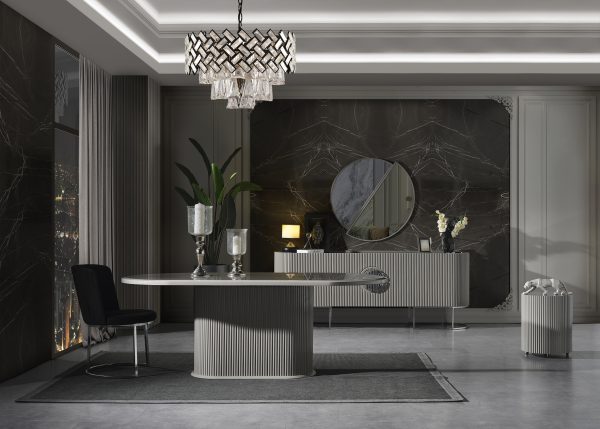 Gucci Grey Luxury Yemek Odası - Görsel 8